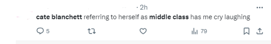 Κέιτ Μπλάνσετ: Μετά την παλαιστινιακή τουαλέτα δήλωσε ότι ανήκει στη «μεσαία τάξη» - Εχεις 95 εκατ. δολάρια, της γράφουν