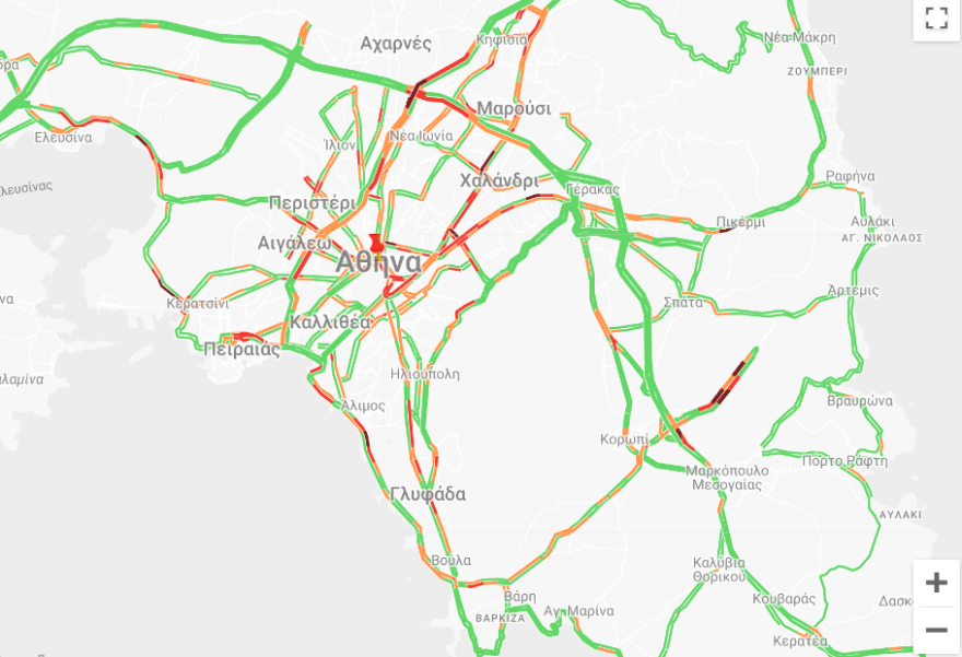 Κίνηση στους δρόμους: Μπλοκαρισμένη  η Αττική Οδός από αεροδρόμιο προς Ελευσίνα - Δείτε live την κίνηση