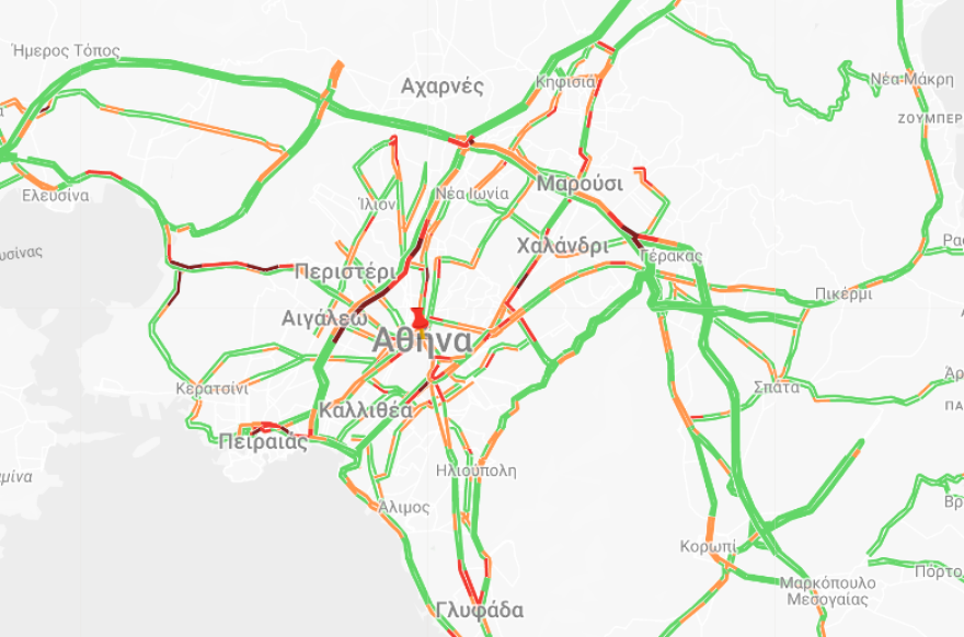 Κίνηση στους δρόμους: Πού υπάρχουν καθυστερήσεις 