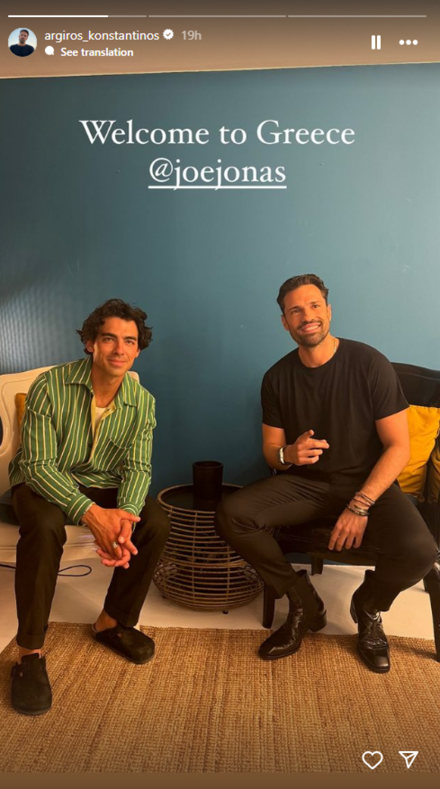 Κωνσταντίνος Αργυρός: Συναντήθηκε με τον Τζο Τζόνας