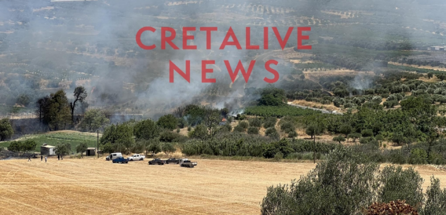 Φωτιά στο Κολομόδι στo Ηράκλειο Κρήτης