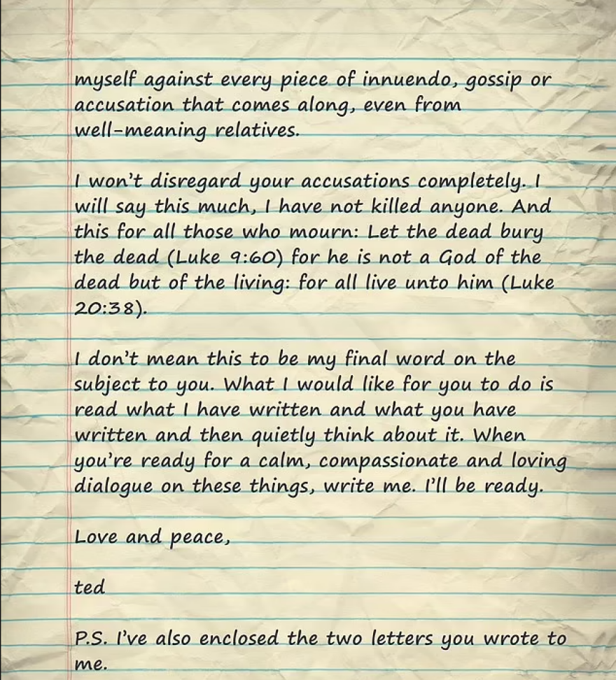 Τεντ Μπάντι: Στο φως ανατριχιαστικές επιστολές του serial killer από τη φυλακή - «Δεν μετανιώνω για τίποτα»