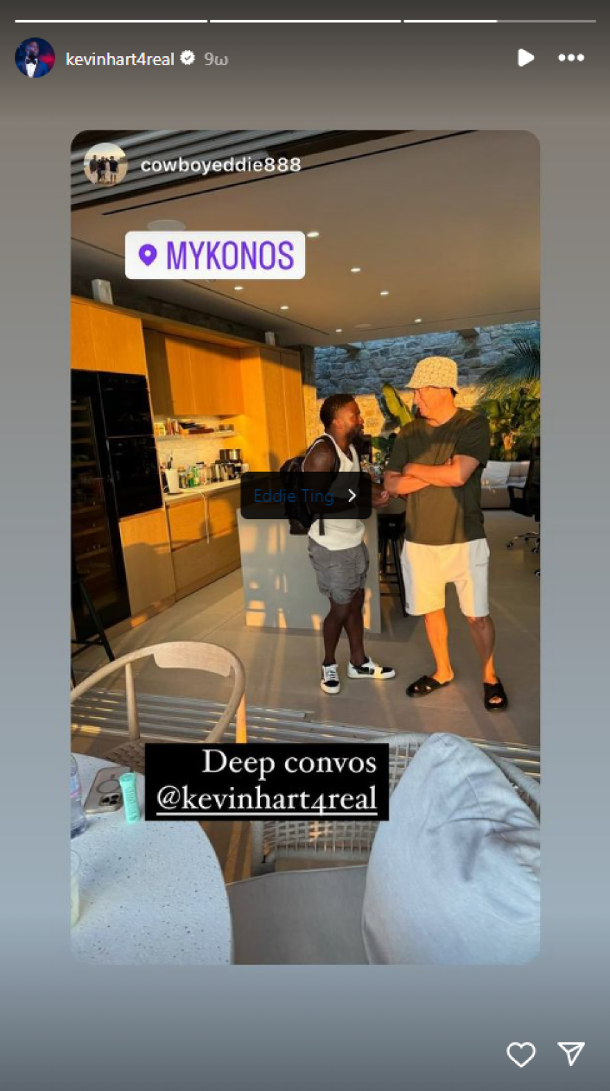 Κέβιν Χαρτ και Ντουέιν Τζόνσον στη Μύκονο