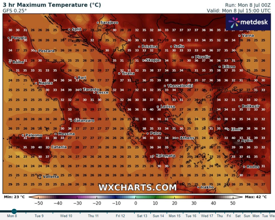 Καιρός: Επιστρέφουν τα 40άρια - Μελτέμι και αφόρητη ζέστη για πολλές ημέρες