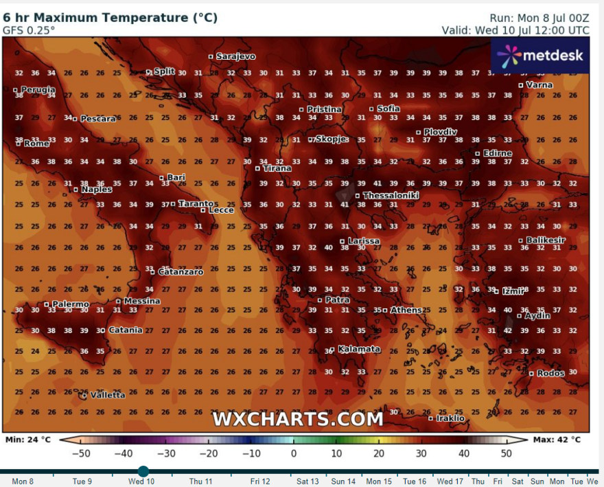 Καιρός: Επιστρέφουν τα 40άρια - Μελτέμι και αφόρητη ζέστη για πολλές ημέρες