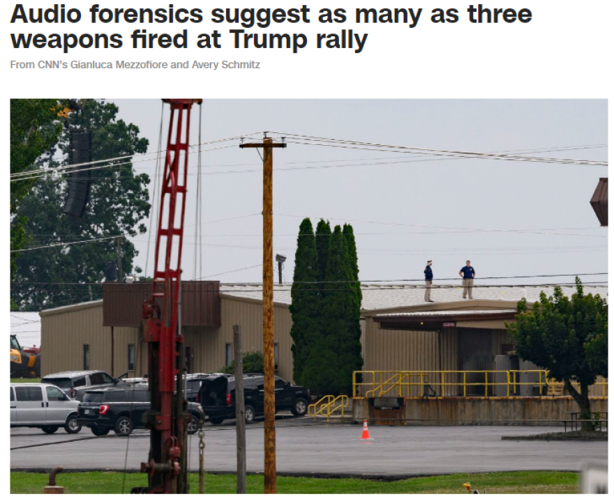 CNN: Πυροβολισμοί από συνολικά τρία όπλα έπεσαν στην απόπειρα δολοφονίας κατά του Τραμπ