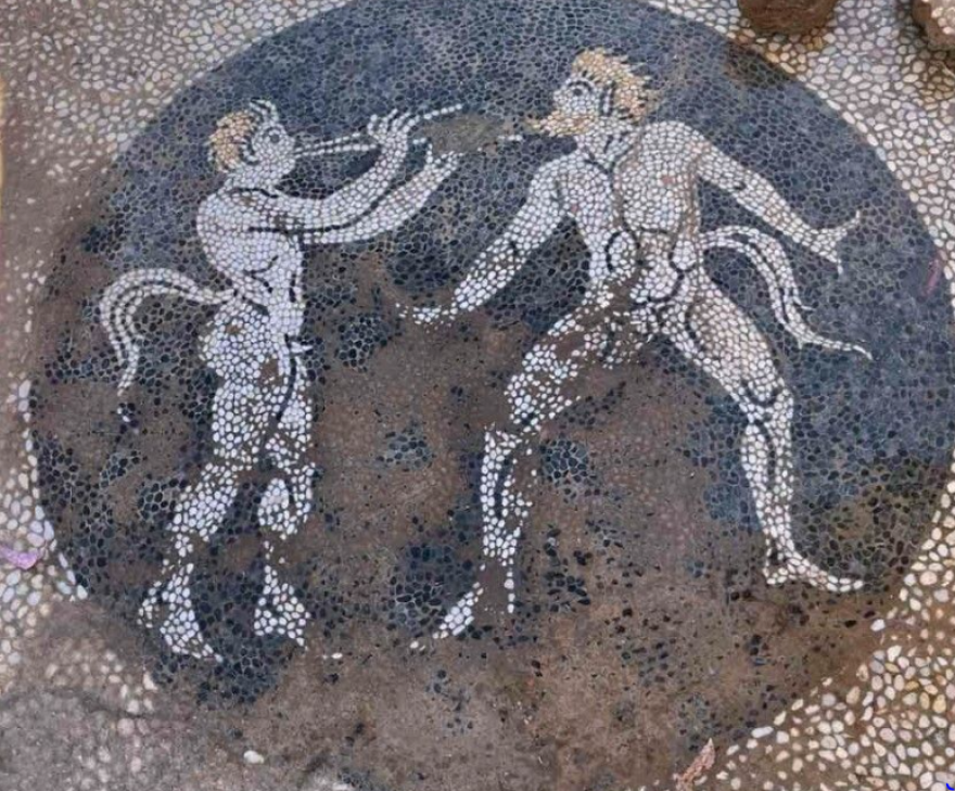 Εντυπωσιακό αρχαιολογικό εύρημα στην Ερέτρια: Αποκαλύφθηκε ψηφιδωτό δάπεδο ενώ τοποθετούσαν αγωγό ύδρευσης