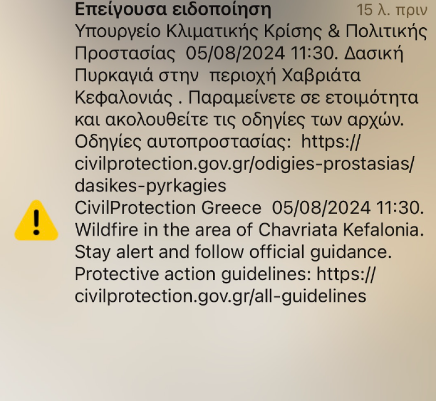Έσβησε η φωτιά στα Χαβριάτα Κεφαλονιάς - Παραμένουν δυνάμεις της πυροσβεστικής στην περιοχή 