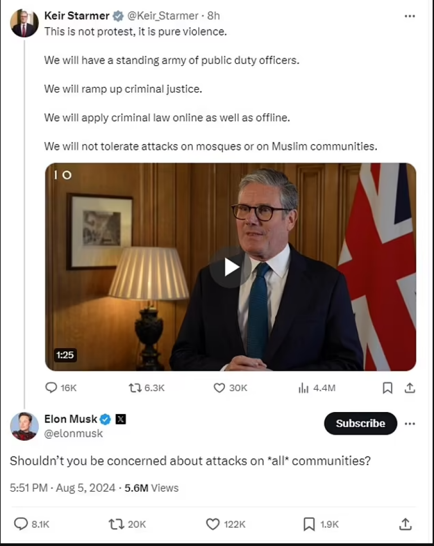 Μασκ: Εντείνει την κόντρα με το Λονδίνο - «Είναι αυτή η Βρετανία ή η Σοβιετική Ένωση;»