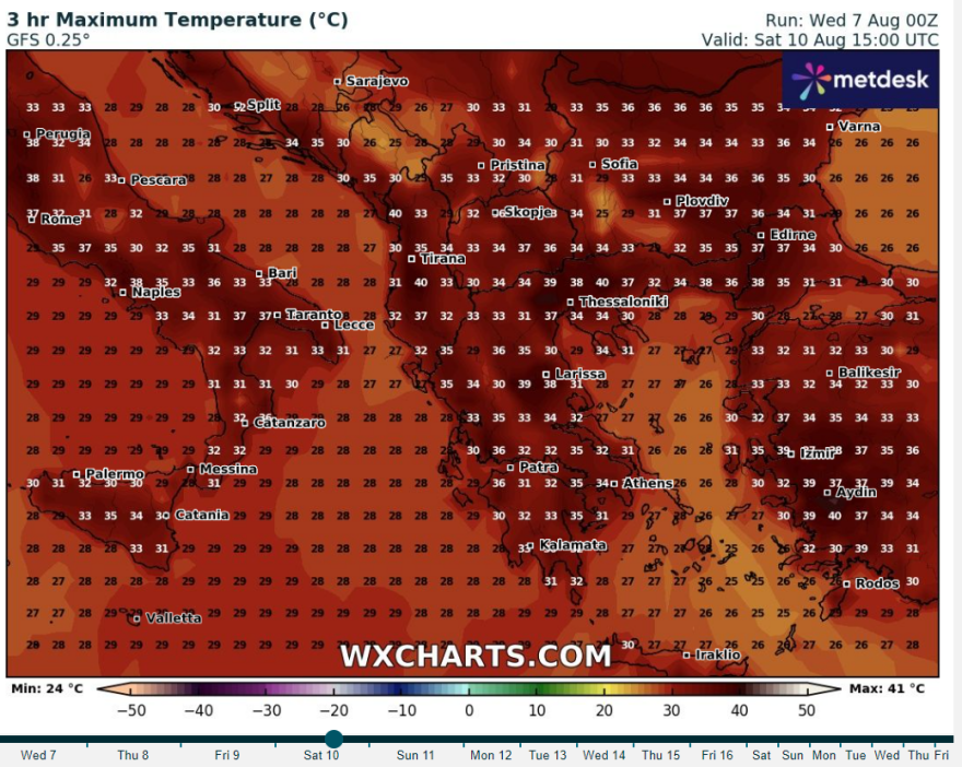 Καιρός: Ενισχύεται το μελτέμι έως 8 μποφόρ στο Αιγαίο - Πότε θα «χτυπήσει» το νέο κύμα ζέστης