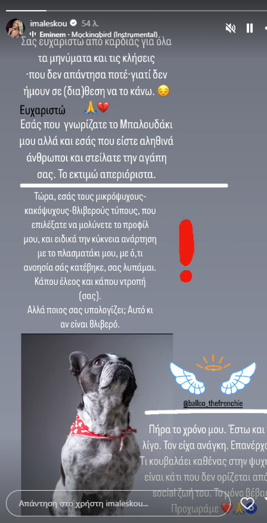 Ιωάννα Μαλέσκου: Ξεσπά για μηνύματα που δέχεται στο Instagram - Ντροπή σας, γράφει