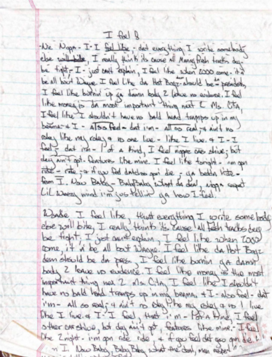 Lil Wayne: Παλιό σημειωματάριο με στίχους που έγραψε στα 17 του πωλείται σε δημοπρασία για πάνω από 5 εκατ. δολάρια