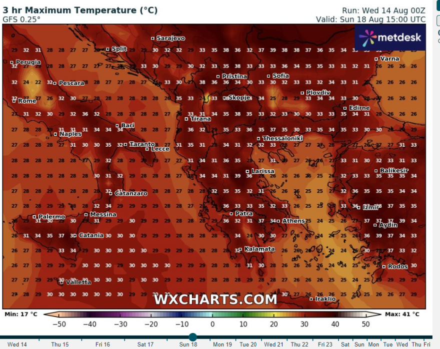 Καιρός -  Δεκαπενταύγουστος:  Ξανά 40άρια στη χώρα - Πώς θα γιορτάσουμε τις επόμενες ημέρες