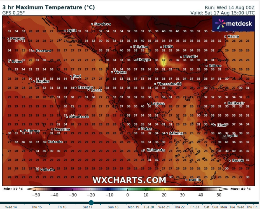 Καιρός -  Δεκαπενταύγουστος:  Ξανά 40άρια στη χώρα - Πώς θα γιορτάσουμε τις επόμενες ημέρες