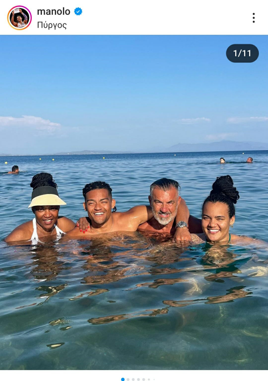 Φωτογραφίες: Με την οικογένεια του στον Πύργο Ηλείας ο Εμαννουήλ Καραλής 