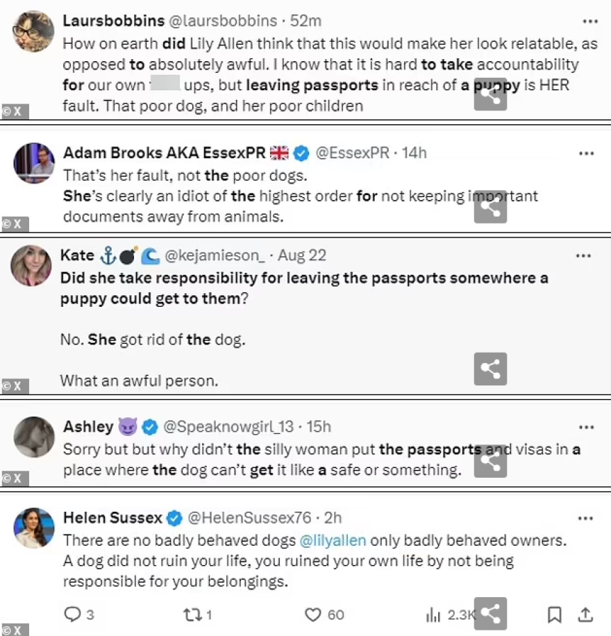 Λίλι Άλεν: Αντιδράσεις για τη δήλωσή της ότι παράτησε τον σκύλο της γιατί της κατέστρεψε τα διαβατήρια - Τι απαίσιο άτομο