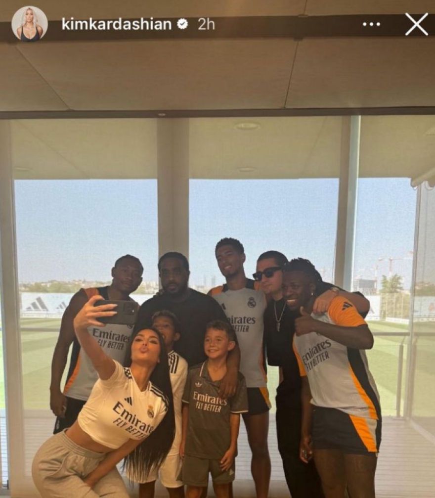 Καρντάσιαν: Επισκέφτηκε την Μαδρίτη και φωτογραφήθηκε με Βινίσιους και Μπέλιγχαμ 