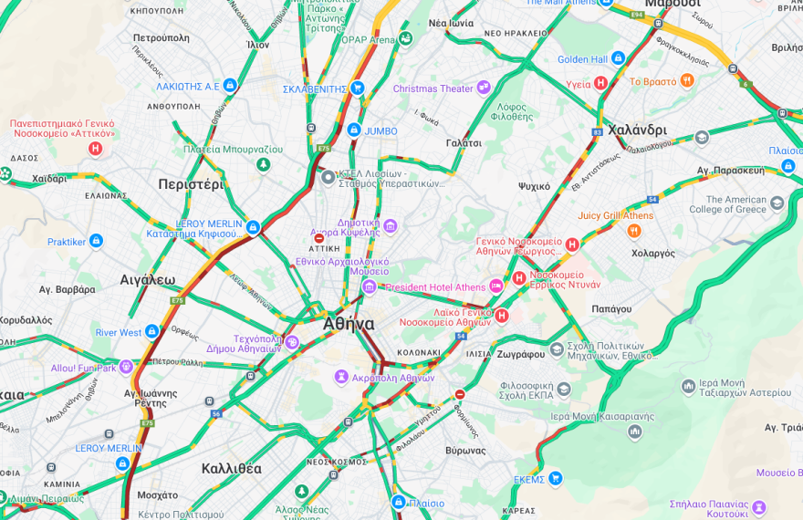 Κακοκαιρία: Προβλήματα στους δρόμους της Αττικής, αναλυτική πρόγνωση για τις επόμενες ώρες - Δείτε live την κίνηση