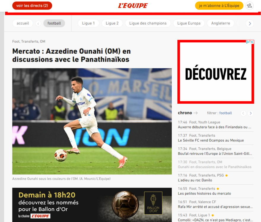 L' Equipe: Κοντά στον Παναθηναϊκό ο Ουναχί