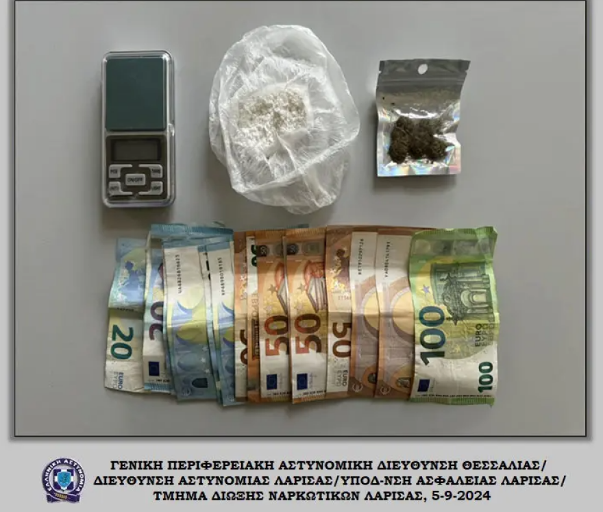 Έκρυβε κοκαΐνη και κάνναβη σε δυο σπίτια και ένα υπόγειο στη Λάρισα