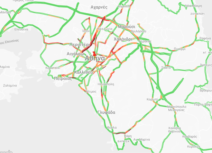 Κίνηση τώρα: Η κατάσταση στους δρόμους αυτή την ώρα - Xωρίς ταξί σήμερα η Αθήνα