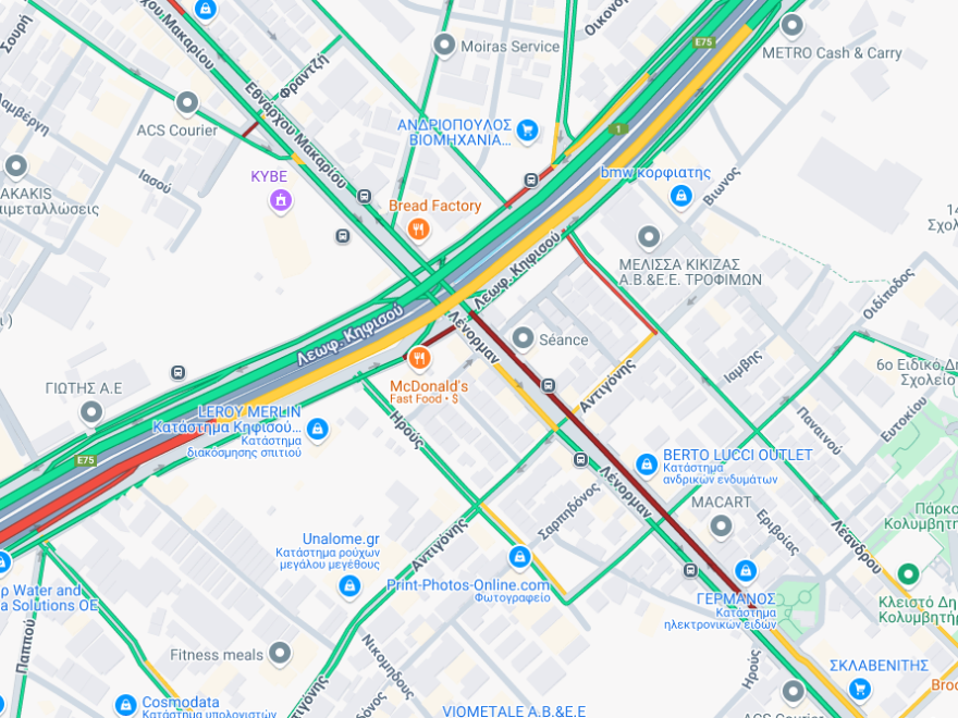 Αθήνα: Αποκαταστάθηκε η κυκλοφορία στη λεωφόρο Κηφισού - Ακινητοποιήθηκε όχημα στο ρεύμα προς Λαμία