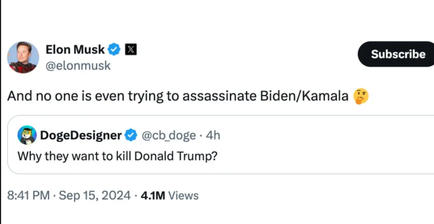 Έλον Μασκ: Σάλος για το «αστείο» του μετά τη νέα απόπειρα δολοφονίας κατά του Τραμπ 