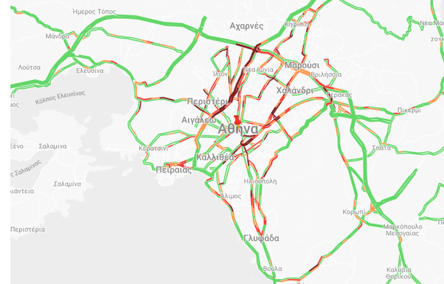 Κίνηση στους δρόμους: Στο κόκκινο ο Κηφισός και το κέντρο