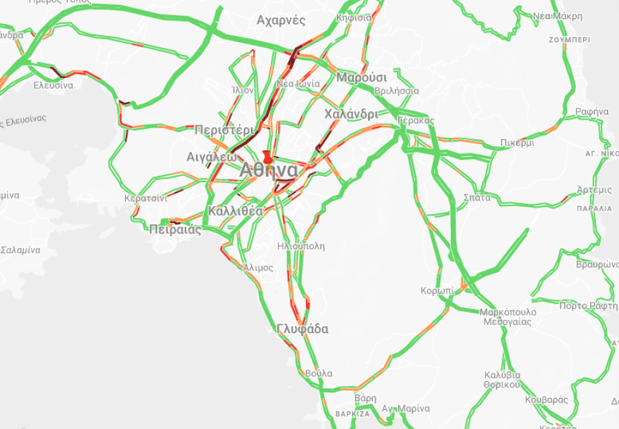 Κίνηση τώρα: Τροχαίο στον Κηφισό στο ύψος της Αττικής Οδού, στο ρεύμα προς Λαμία 