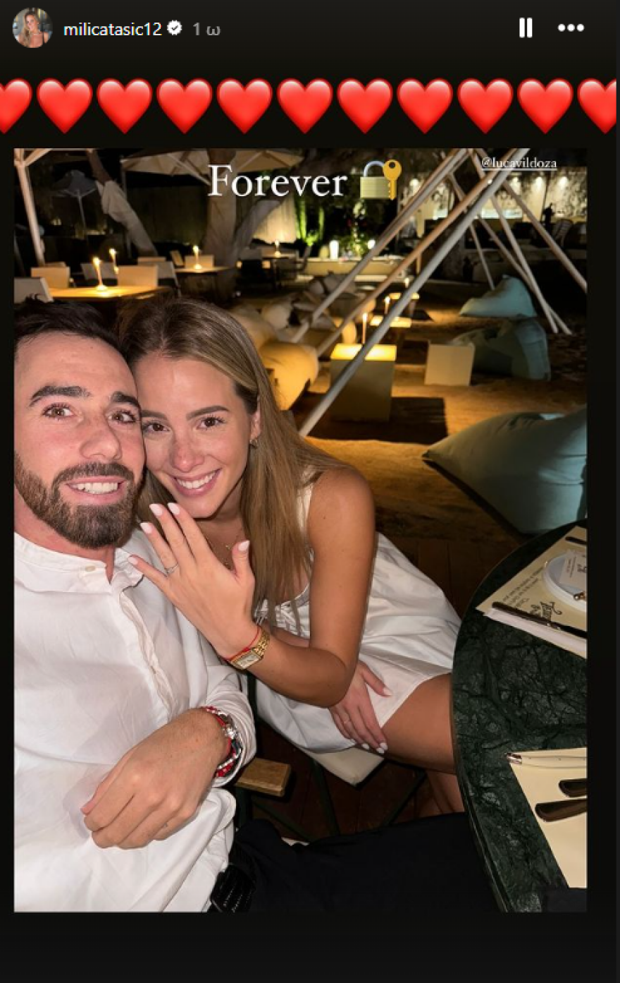 Θα το πάρει το κορίτσι ο Βιλντόσα -  Είπε το «ναι» στην πρόταση γάμου η Μίλιτσα Τάσιτς