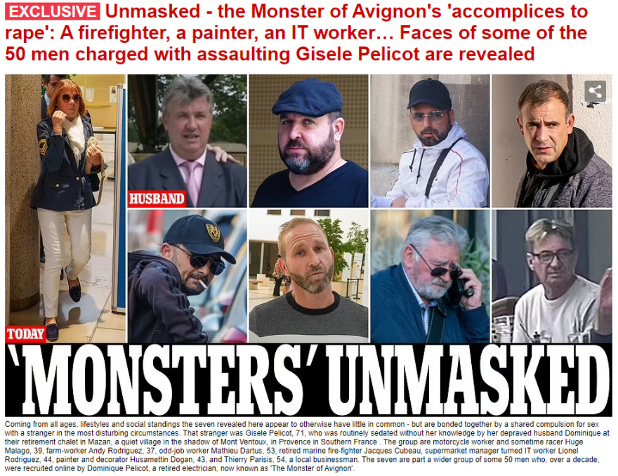 Γαλλία: Οι βιαστές της Ζιζέλ Πελικό - Από κάθε επάγγελμα και κοινωνικό στρώμα, τι υποστηρίζουν