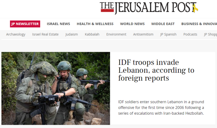 Πόλεμος στη Μέση Ανατολή: Το Ισραήλ ξεκίνησε τη χερσαία εισβολή στον Λίβανο και βομβαρδίζει προπύργια της Χεζμπολάχ στα νότια της Βηρυτού