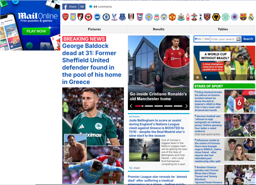 Ο κόσμος του ποδοσφαίρου αποχαιρετά τον Τζόρτζ Μπάλντοκ