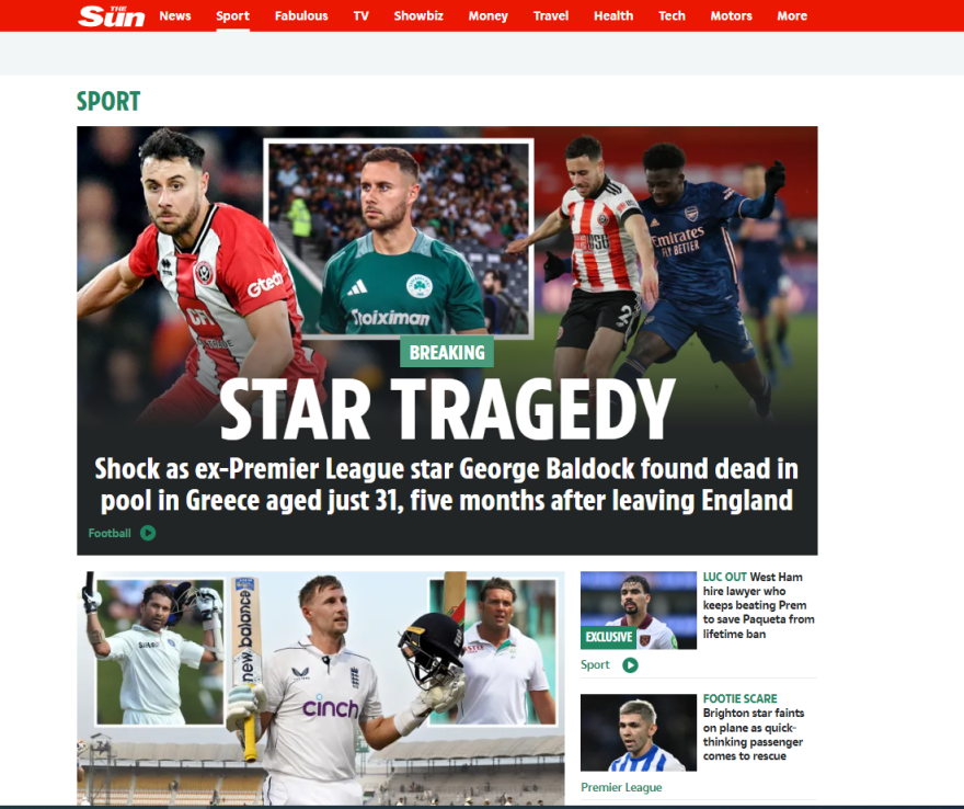 Ο κόσμος του ποδοσφαίρου αποχαιρετά τον Τζόρτζ Μπάλντοκ