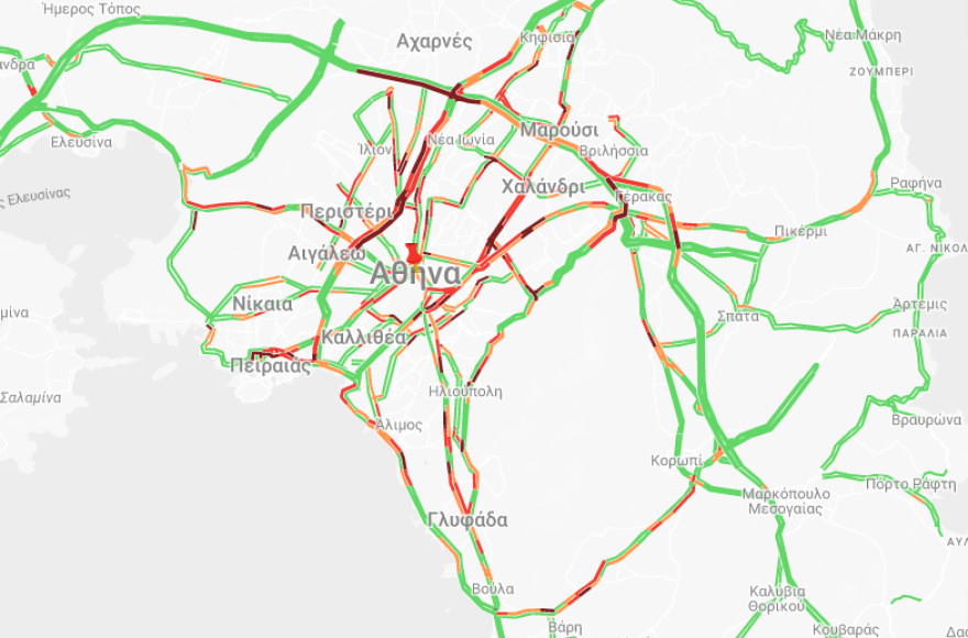 Κίνηση τώρα στους δρόμους: Παραμένουν οι καθυστερήσεις στην Αττική Οδό 
