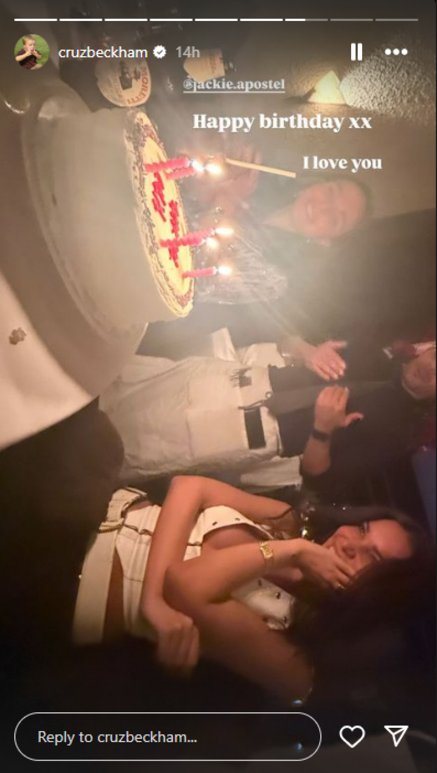 Κρουζ Μπέκαμ: Σ' αγαπώ, έγραψε για τα 29α γενέθλια της συντρόφου του