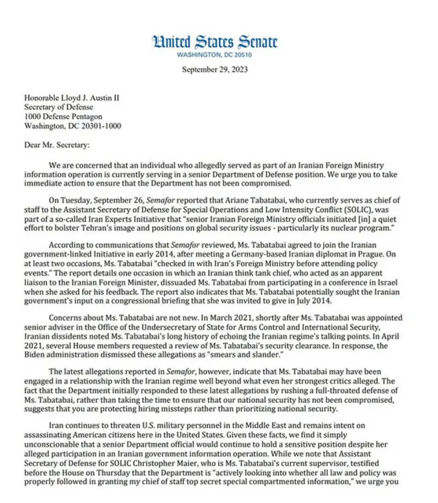 Ρεπουμπλικάνοι και Πεντάγωνο κατηγορούν υπάλληλο του υπ. Άμυνας ως πράκτορα της Τεχεράνης λόγω καταγωγής - Ασπίδα από Μπάιντεν