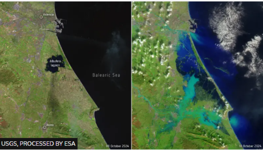 Βαλένθια - Πλημμύρες: Οι καταστροφικές συνέπειες των σφοδρών βροχοπτώσεων σε δορυφορικές εικόνες 