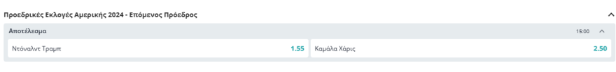 Αμερικανικές εκλογές 2024 - Στοιχήματα: Τι λένε για την μάχη  Κάμαλα Χάρις και Ντόναλντ Τραμπ