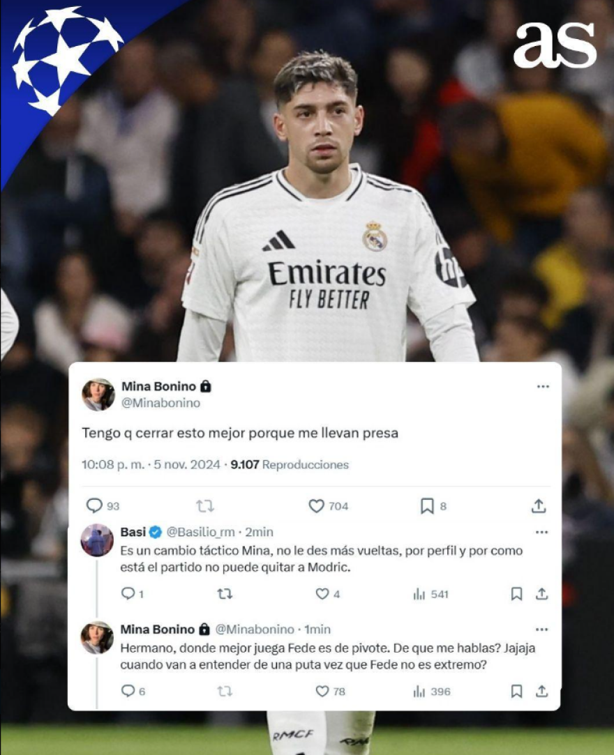 Μαθήματα τακτικής από την σύντροφο του Βαλβέρδε στον Αντσελότι: Ο Φέντε είναι μέσος, δεν παίζει εξτρέμ- Φωτογραφία 