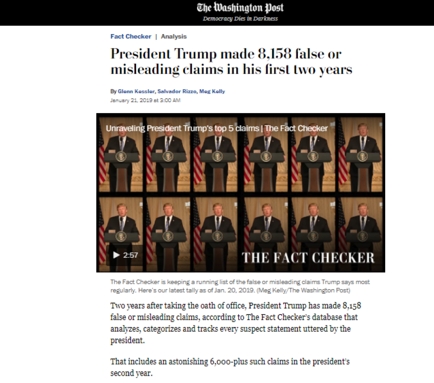 «Washington Post»: Ο Τραμπ έχει πει 8.158 ψέματα από την ημέρα που ανέλαβε