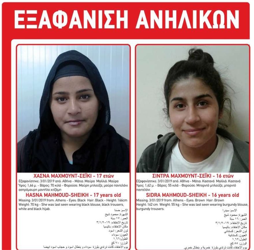 Amber Alert: Εξαφανίστηκαν δύο ανήλικες στα Πατήσια Exafanisi