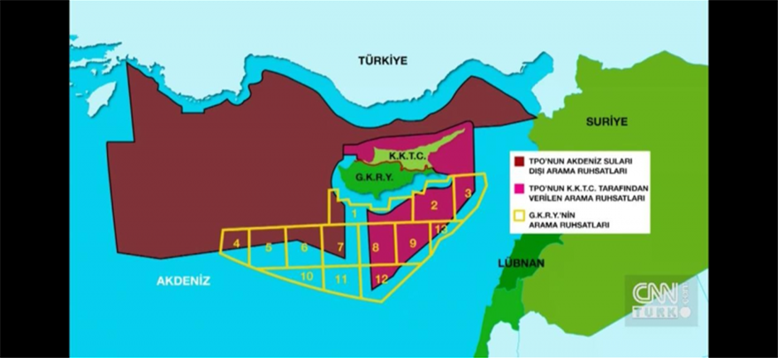 xar2  Ο Τσαβούσογλου πρόβαλε χάρτη με την υφαλοκρηπίδα της Τουρκίας να φτάνει μέχρι την Κρήτη! xar2