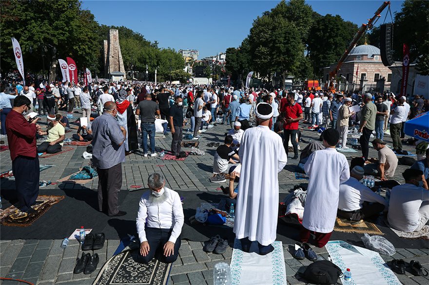 AGIA_SOFIA_  Η προσευχή του  Ερντογάν στην Αγια Σοφιά - «Έγινε και πάλι τζαμί» ! δήλωσε ο Τούρκος Πρόεδρος AGIA SOFIA