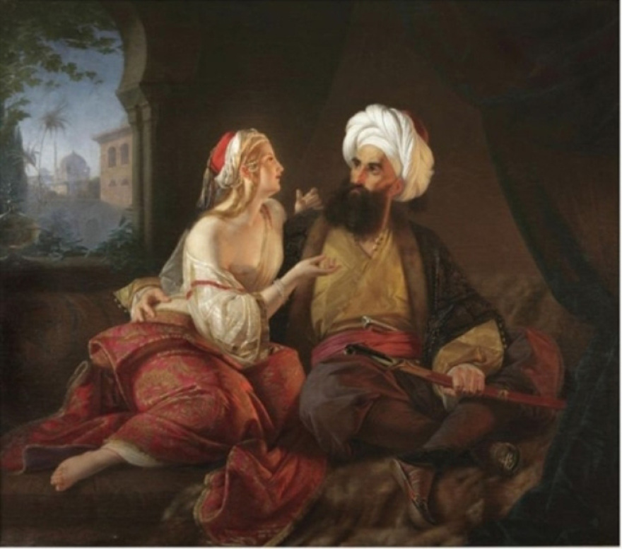Ali_Pasha_and_Kira_Vassiliki_by_Paul_Emil_Jacobs_1802_1866