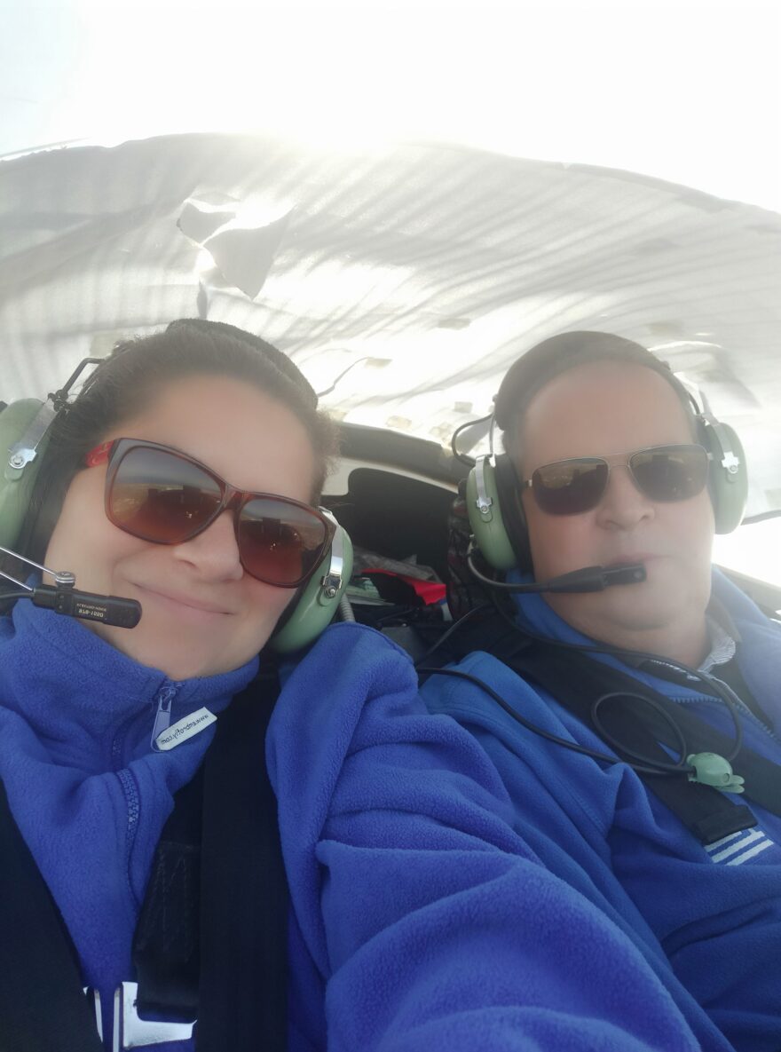 pilots Katerina Kalligiannaki and Nikos Makrakis