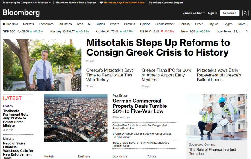 bloomberg-mitsotakis-front-page