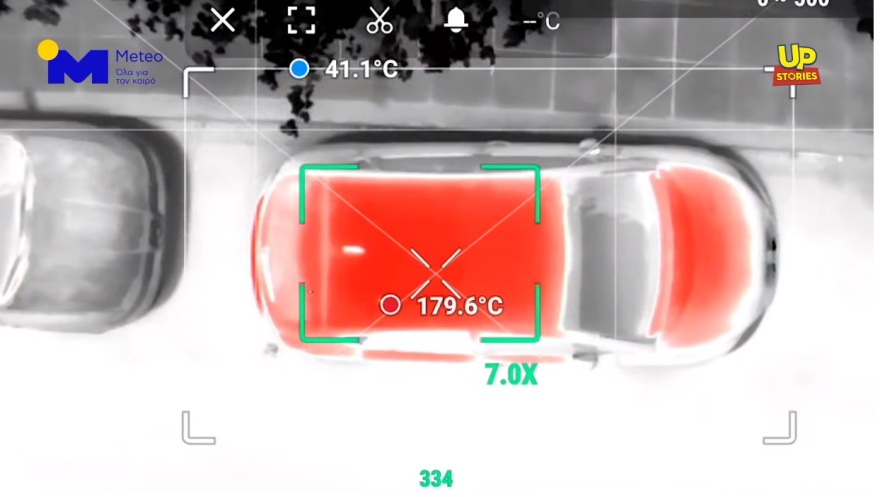 Πόσο καίει η οροφή ενός σταθμευμένου αυτοκίνητου σε συνθήκες καύσωνα - Πείραμα δείχνει 179°C
