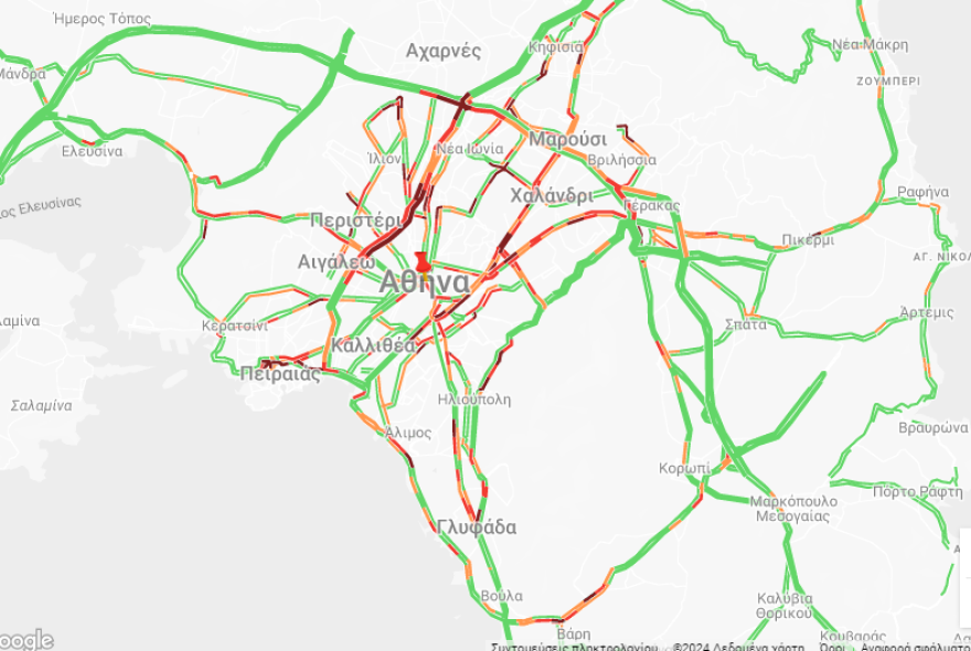 Μποτιλιαρισμένος ο Κηφισός, καθυστερήσεις έως 30΄ στην Αττική Οδό