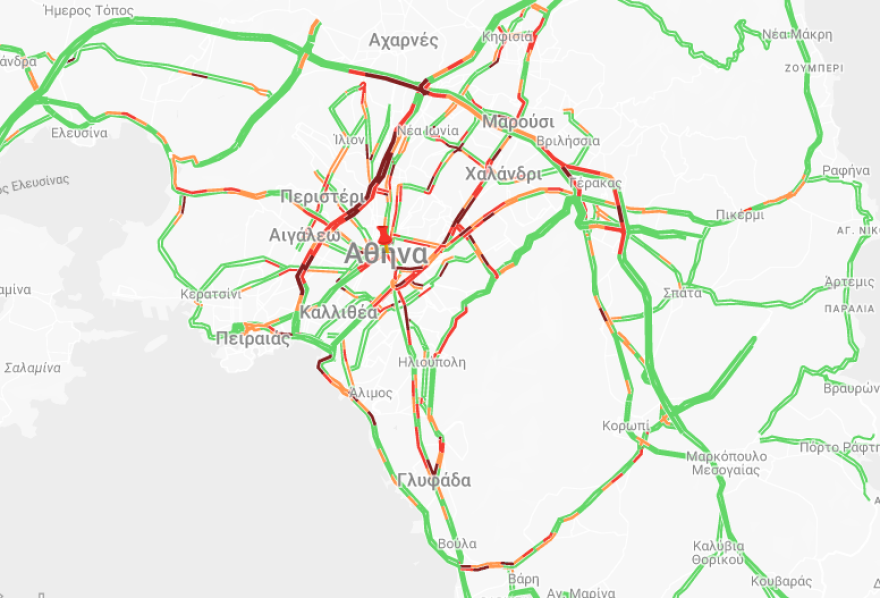 Κίνηση τώρα: Μποτιλιάρισμα στον Κηφισό